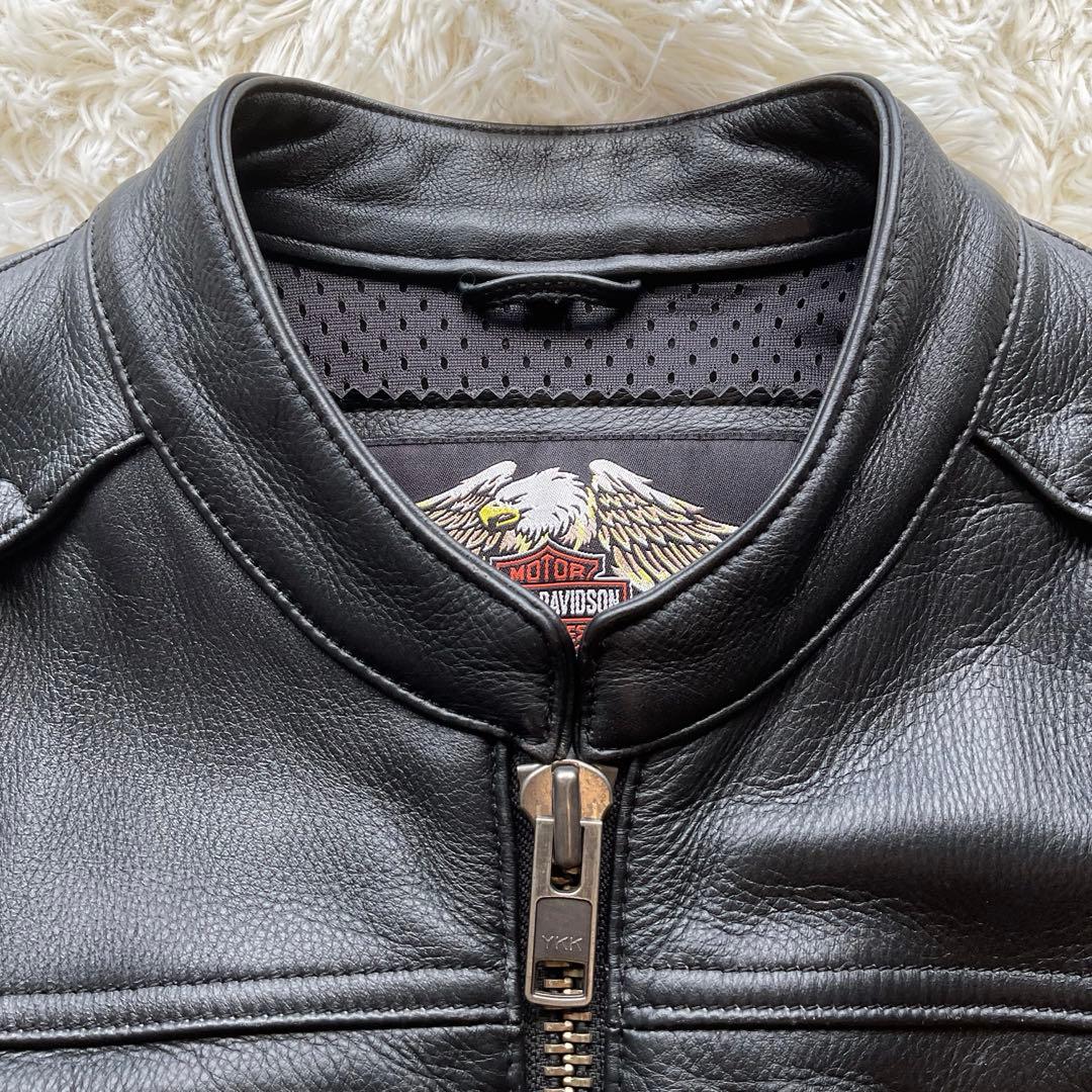 美品✨ハーレーダビッドソン　レザージャケット　シングルライダース　M 黒　現行