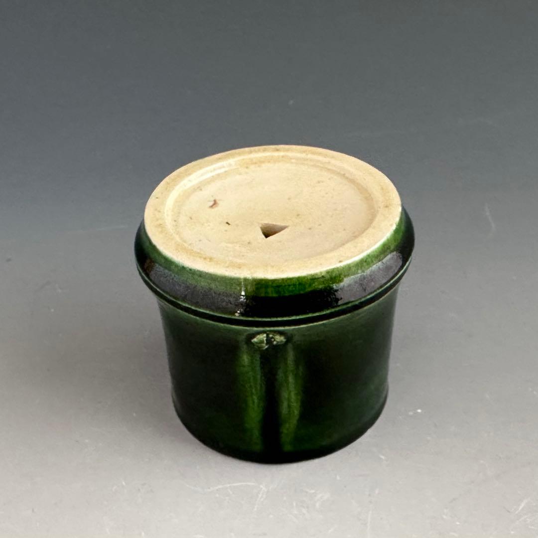 茶道具　竹節　蓋置　9代　大樋長左衛門　共箱　陶芸　楽焼　金沢　茶会