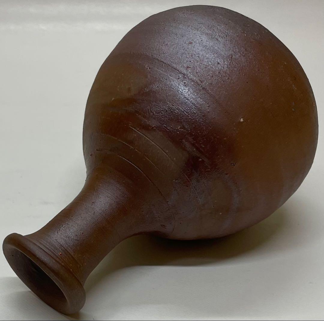 にしえ　人間国宝　藤原雄　備前徳利　共箱　共布　栞　L509