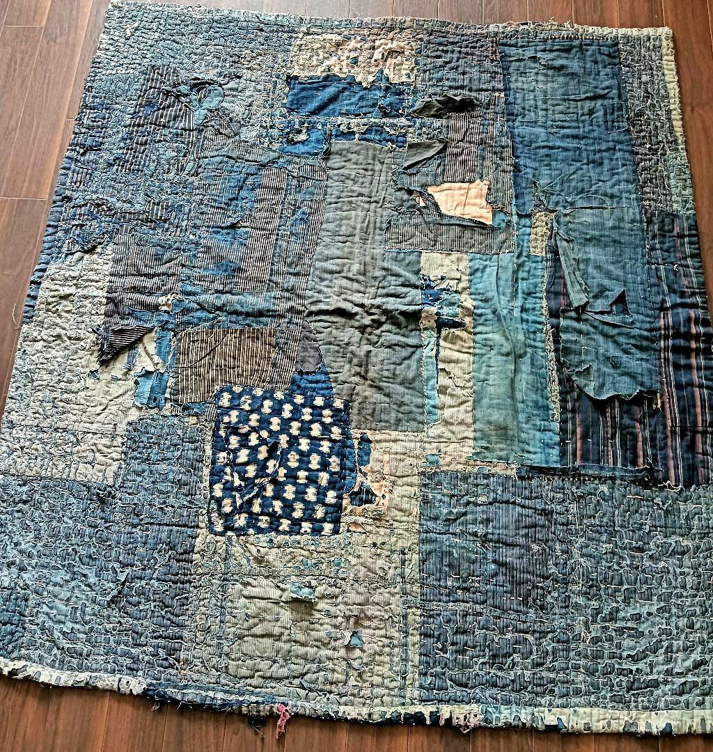 3kg厚手　究極の襤褸敷物　退廃的　boro japan vintage