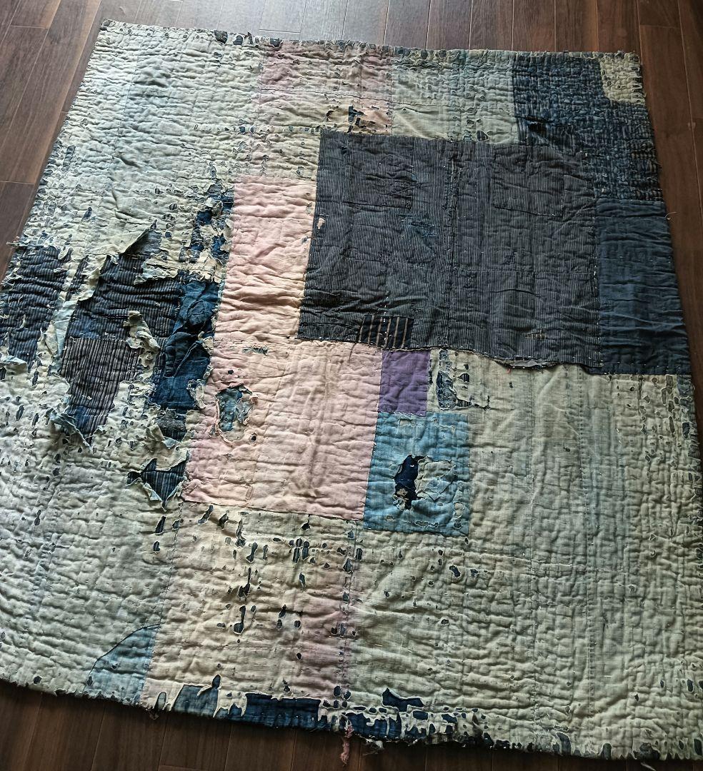 3kg厚手　究極の襤褸敷物　退廃的　boro japan vintage
