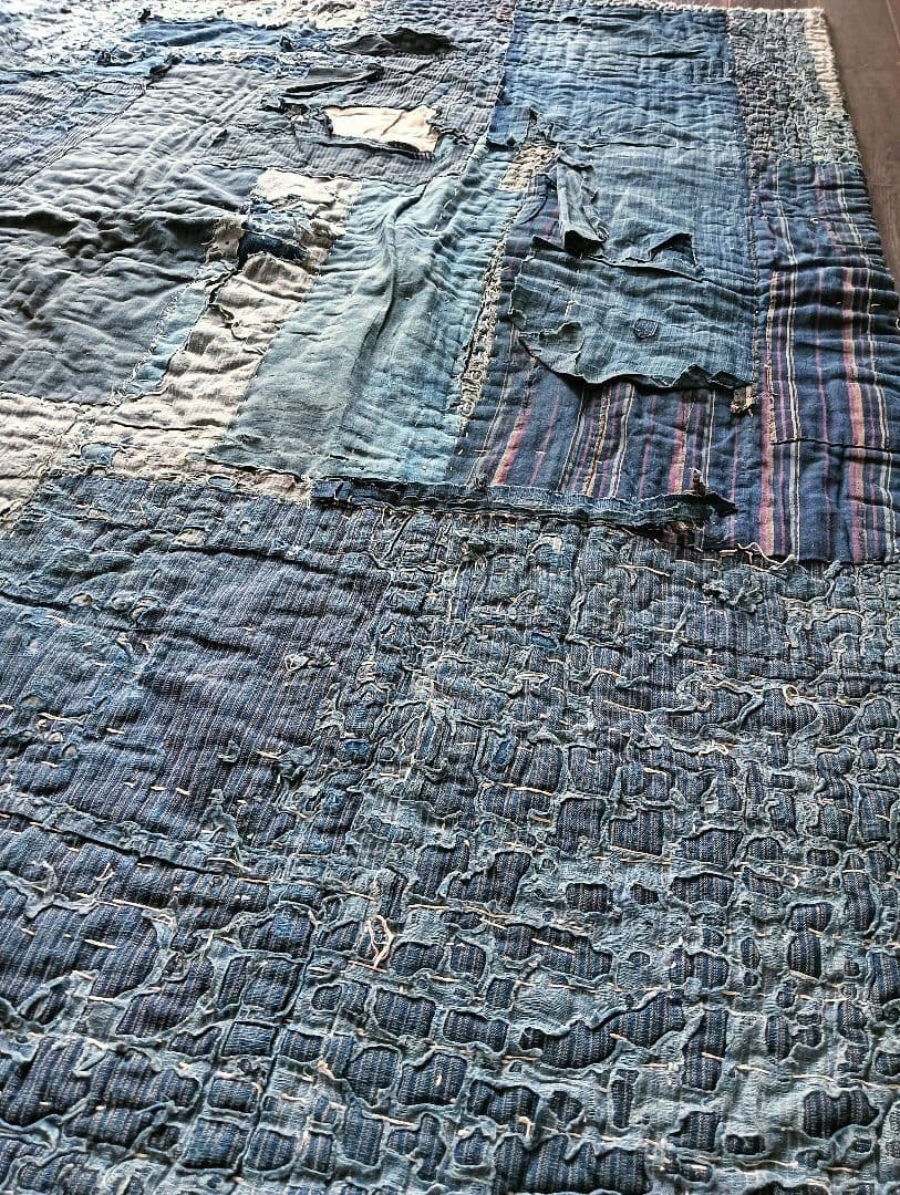 3kg厚手　究極の襤褸敷物　退廃的　boro japan vintage