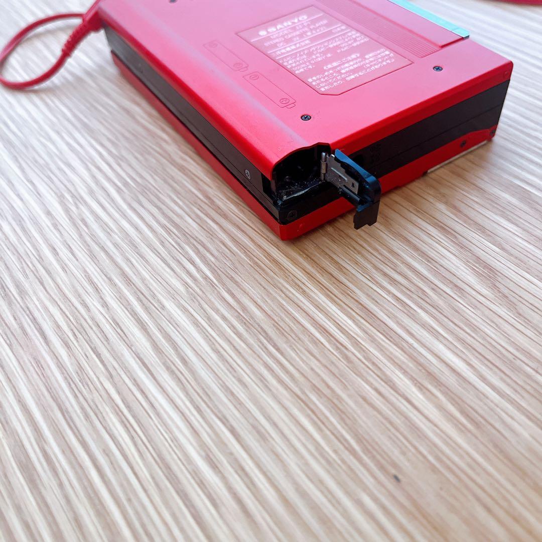 激レア SANYO JJ-P1 カセットプレーヤー レッド