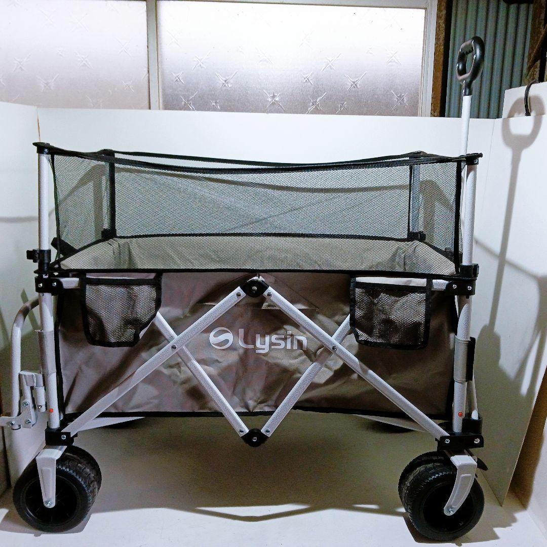 ライシン アウトドアワゴン リアキャリア付き 折り畳み キャリーカート
