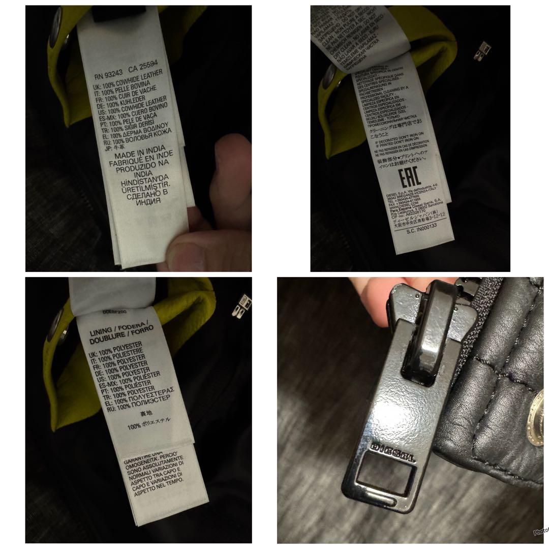 定価115500円 DIESEL 牛革　カウレザー　シングルライダース　S 黒