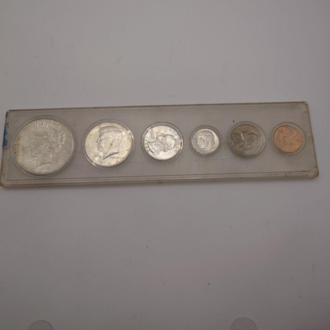 アメリカ リバティセット 6枚 ピースダラー 銀貨 1964年 c1101