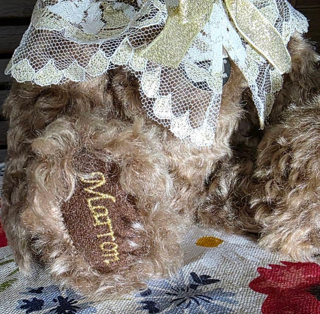 Steiff シュタイフ　ぬいぐるみ マロン　茶色 レース付き