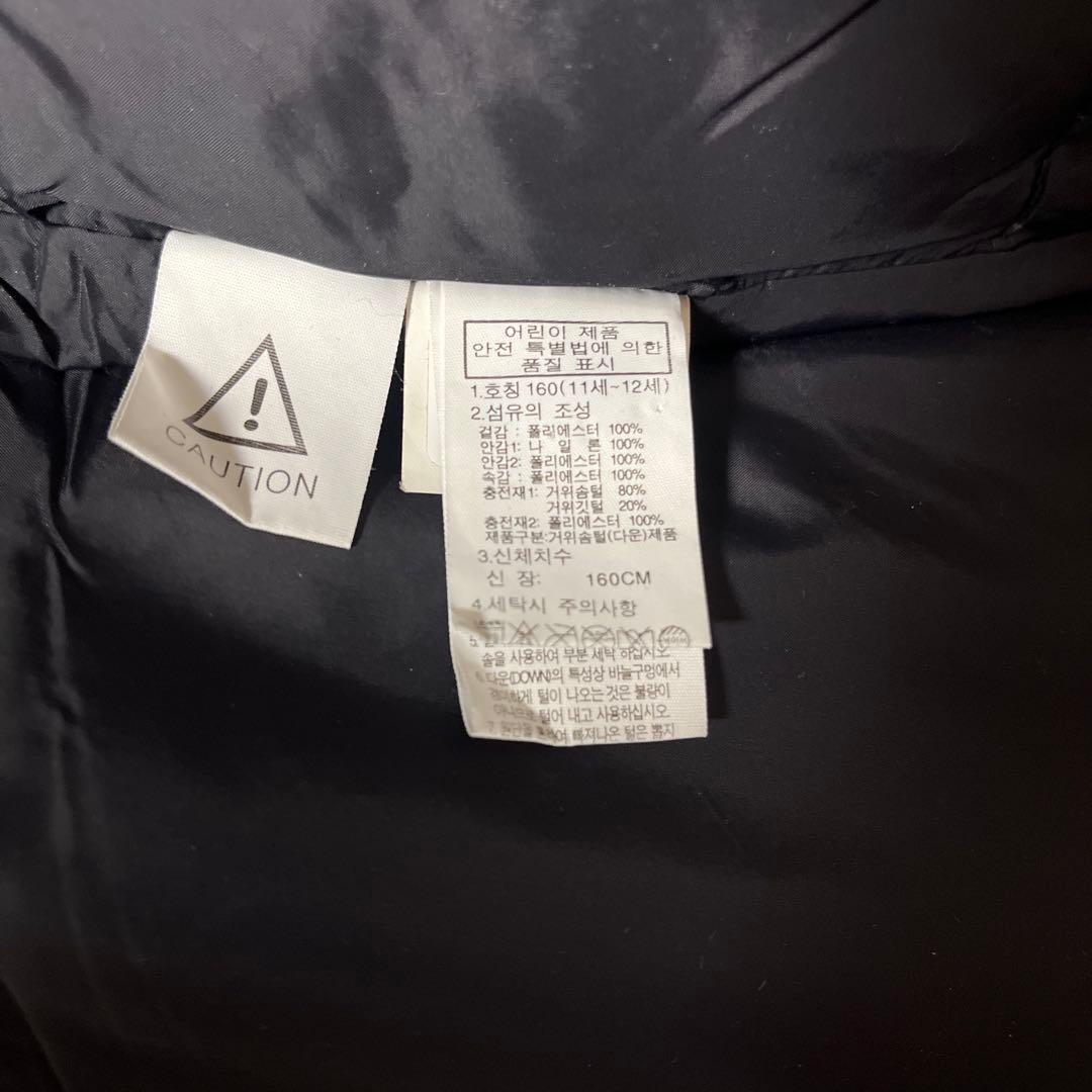 はる様ノースフェイダウンジャケット　ダウンコート　ブラック　160 キッズダウン