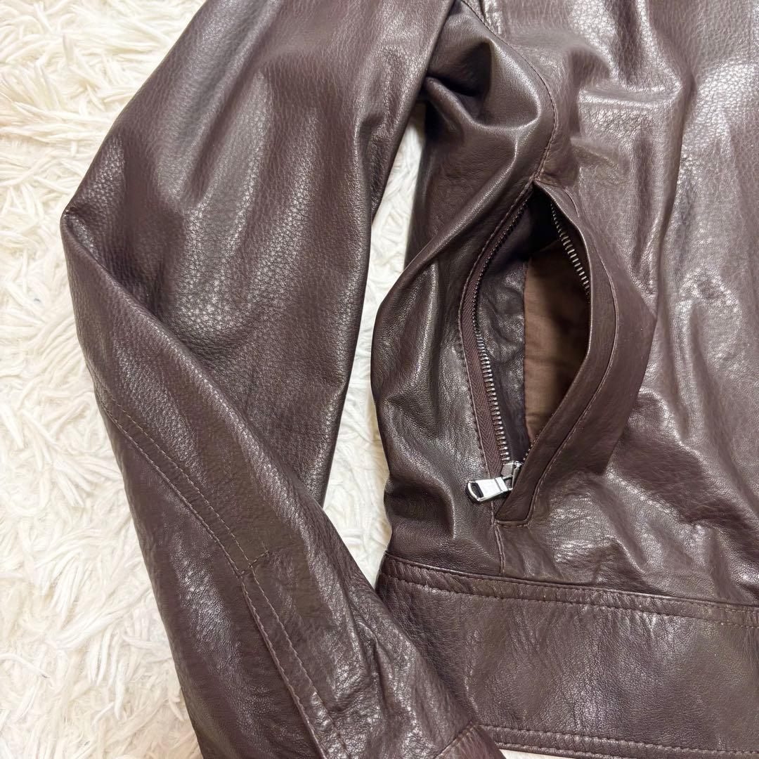 EMMETI JURI レザージャケット　シングルライダース　48