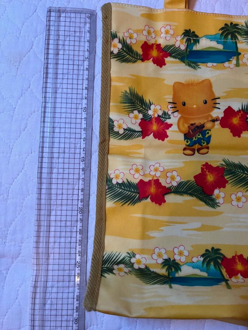 【新品未使用】日焼けキティ　ハイビスカス　トートバッグ　レトロキティ　ダニエル