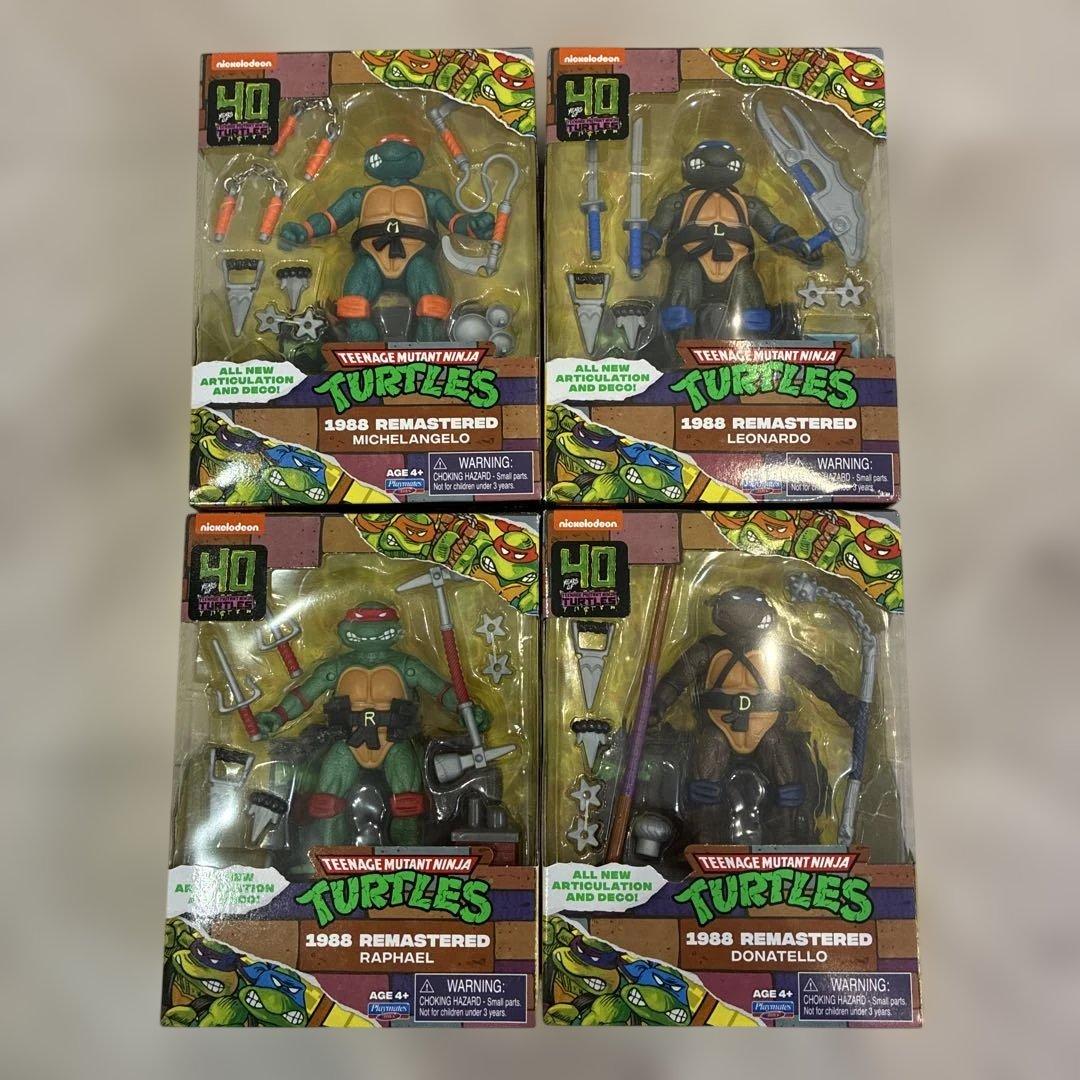 プレイメイツ ミュータント・タートルズ 40周年 1988リマスター 4体セット