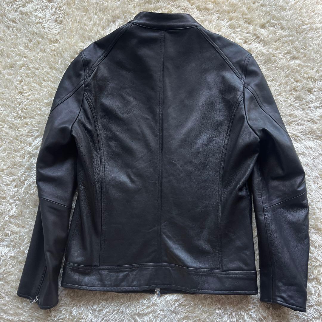 名作　ナノユニバース　Lサイズ　シングルライダース　羊革　ラム　ワンダーライト