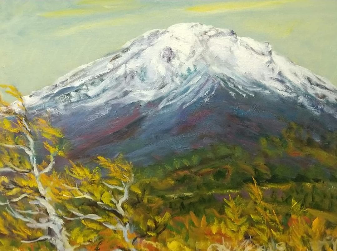 「富士山（奥庭）」2008 P10 油絵 絵画