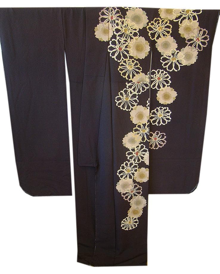 値下げ交渉ＯＫ！ロング寸 こむさでもーど 極上ちりめん地 振袖 正絹 Ｂ６５６