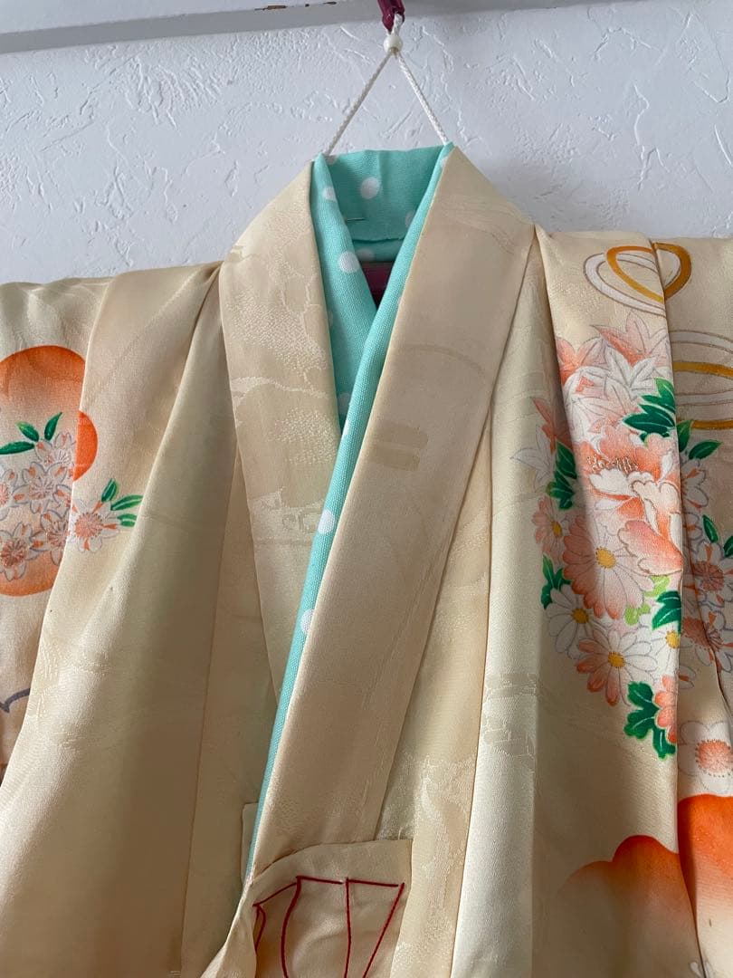 七五三　３歳　正絹お着物セット　正絹被布コーデ