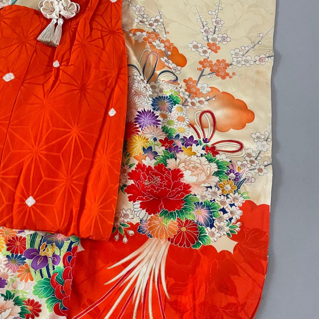 七五三　３歳　正絹お着物セット　正絹被布コーデ