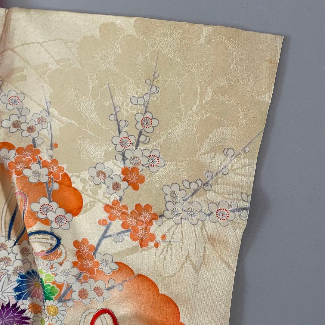 七五三　３歳　正絹お着物セット　正絹被布コーデ