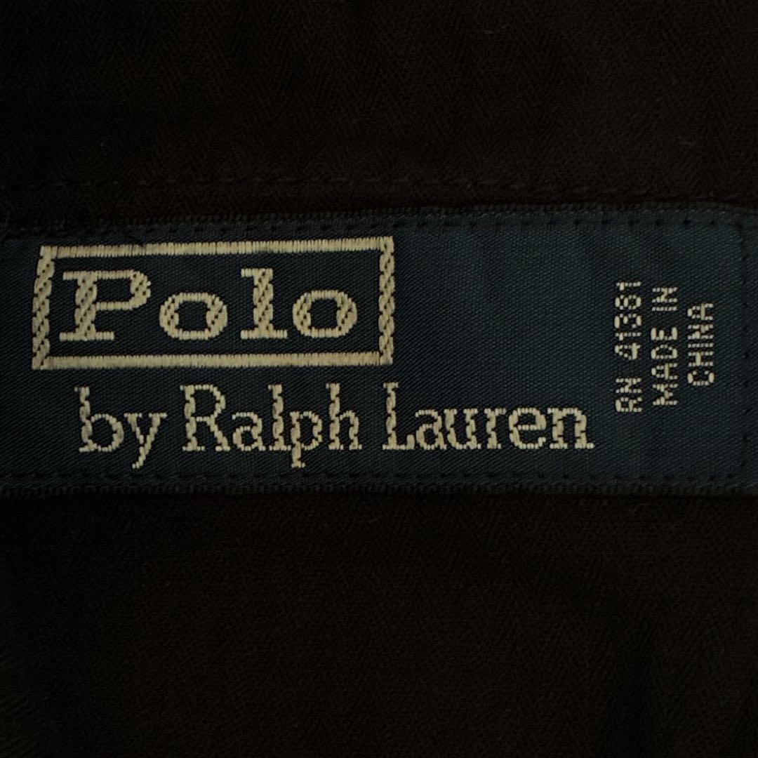 t*y様 ヴィンテージ シルクリネンパンツ ラルフローレン 黒ブラック メンズ