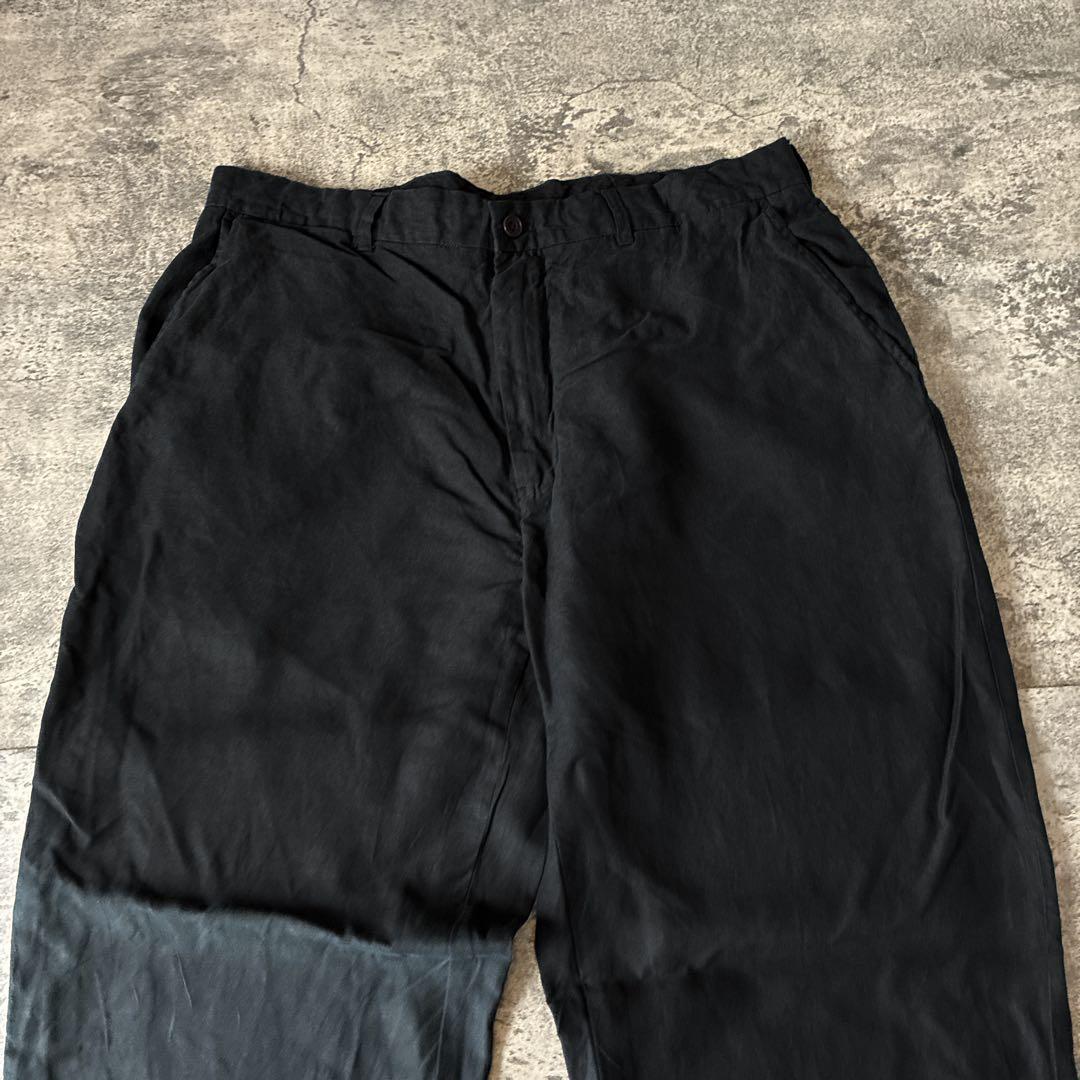 t*y様 ヴィンテージ シルクリネンパンツ ラルフローレン 黒ブラック メンズ