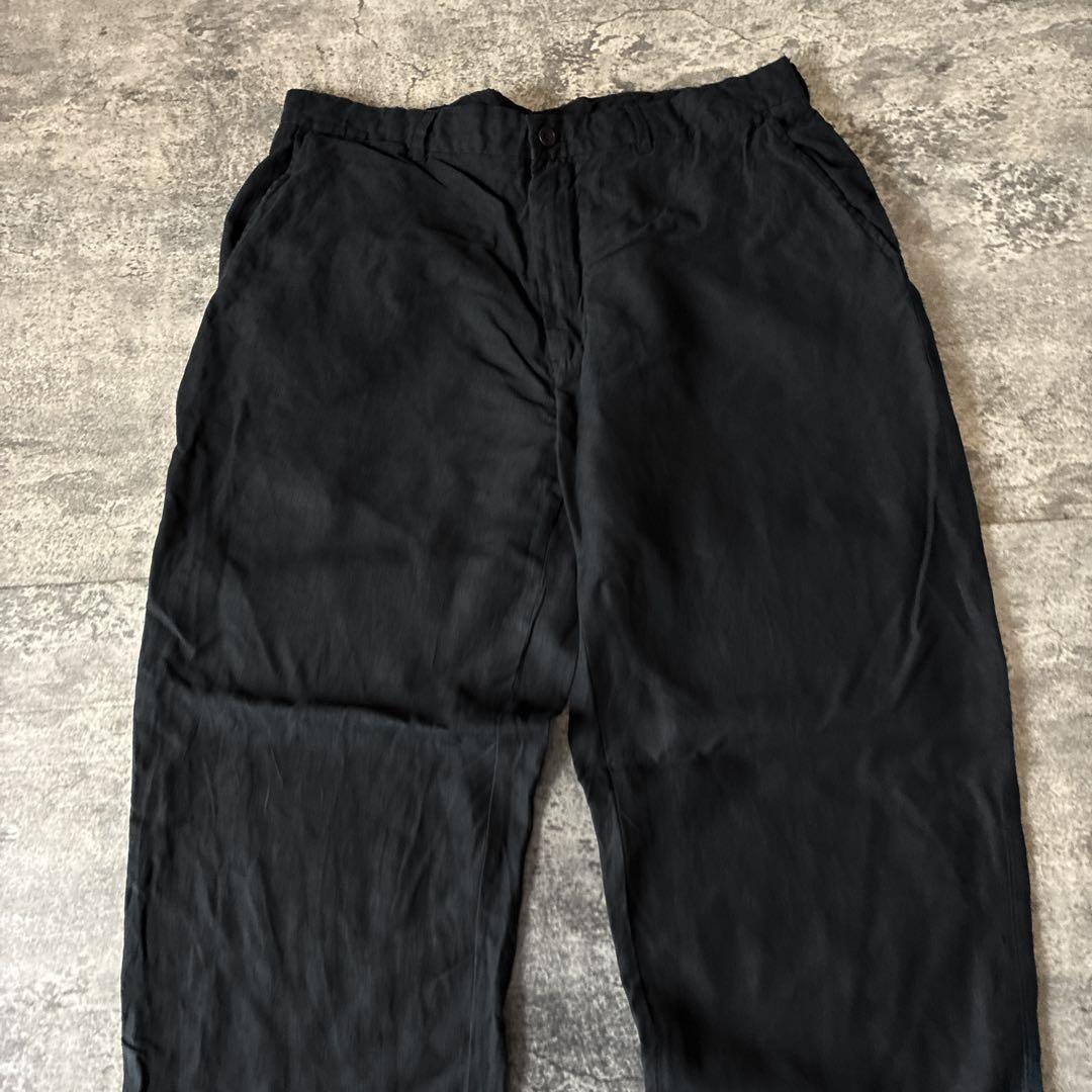 t*y様 ヴィンテージ シルクリネンパンツ ラルフローレン 黒ブラック メンズ