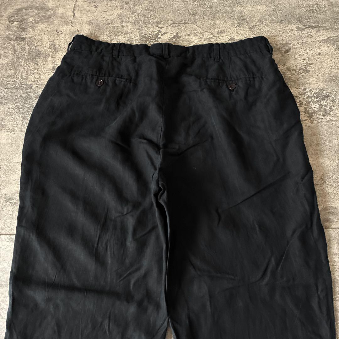 t*y様 ヴィンテージ シルクリネンパンツ ラルフローレン 黒ブラック メンズ