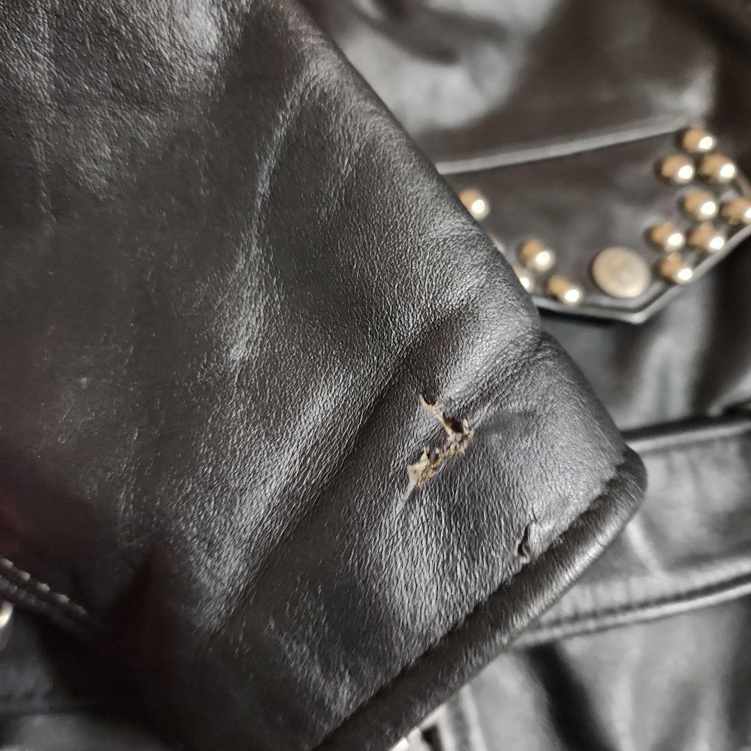 SHOT　ライダースジャケット　レザージャケット　ダブル　618 スタッズ　36