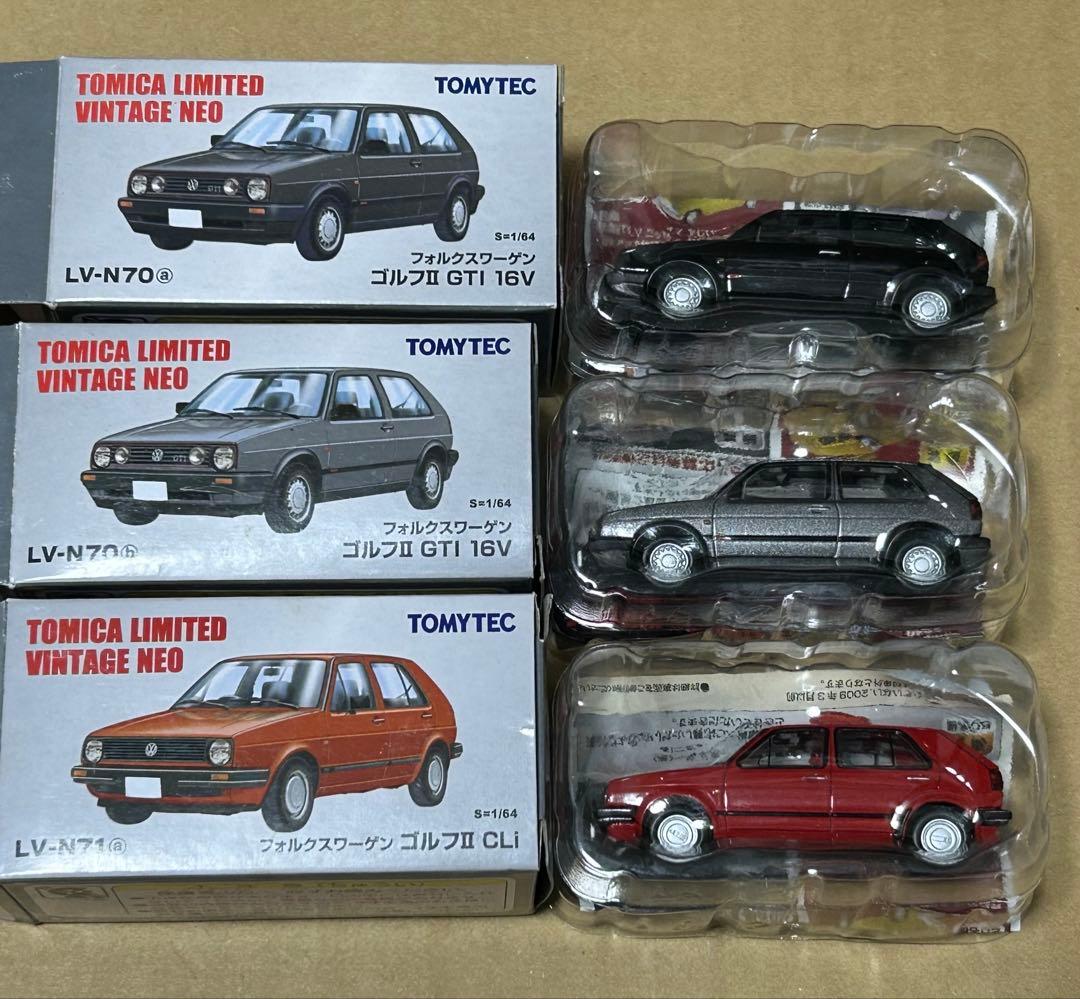 トミカリミテッドヴィンテージネオ フォルクスワーゲン ゴルフⅡ 3台セット