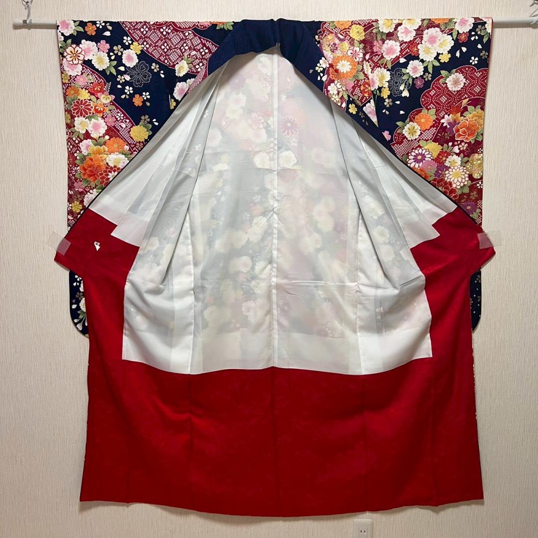 KJ2524 振袖 身丈165cm 正絹 着物 成人式 トールサイズ