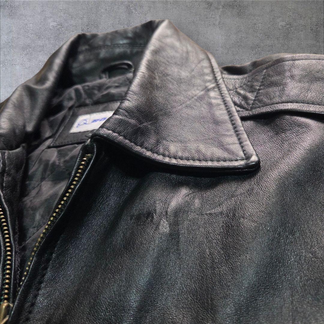 vintageカーコートBOEINGシングルライダースジャケット黒上質牛革ゆう様