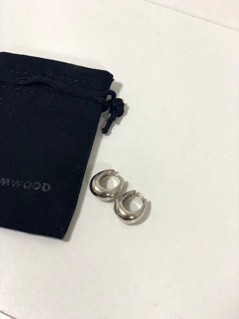 TOMWOOD シルバー フープピアス ポーチ付き