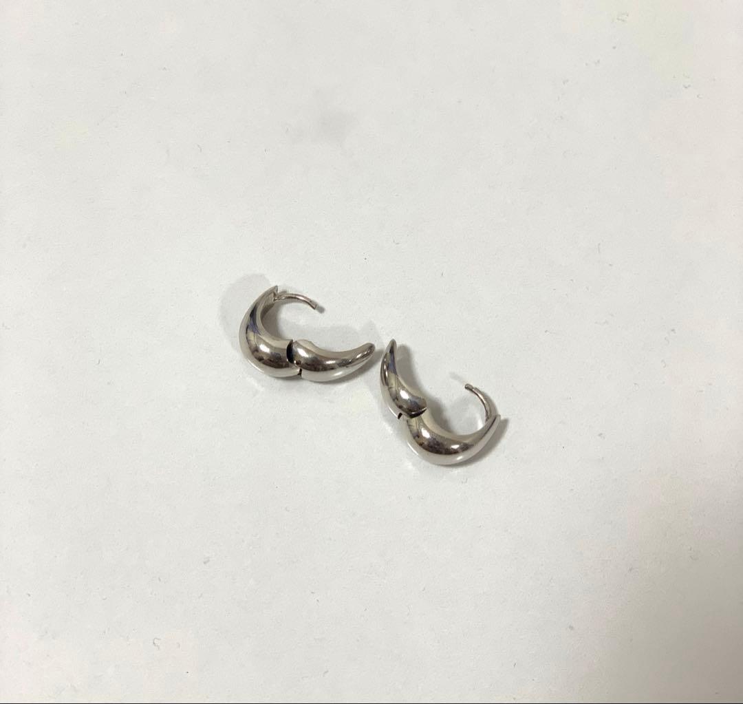 TOMWOOD シルバー フープピアス ポーチ付き