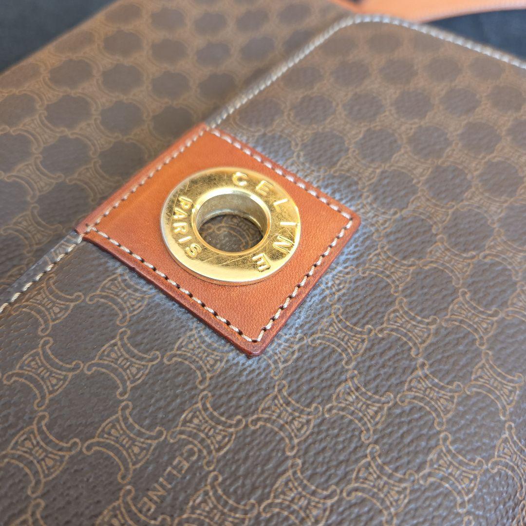 【CELINE】セリーヌ マカダム柄 サークルロゴ金具 ショルダーバッグ M12