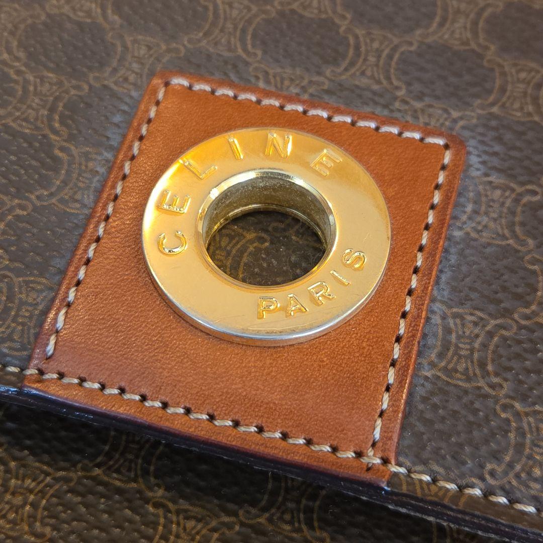 【CELINE】セリーヌ マカダム柄 サークルロゴ金具 ショルダーバッグ M12