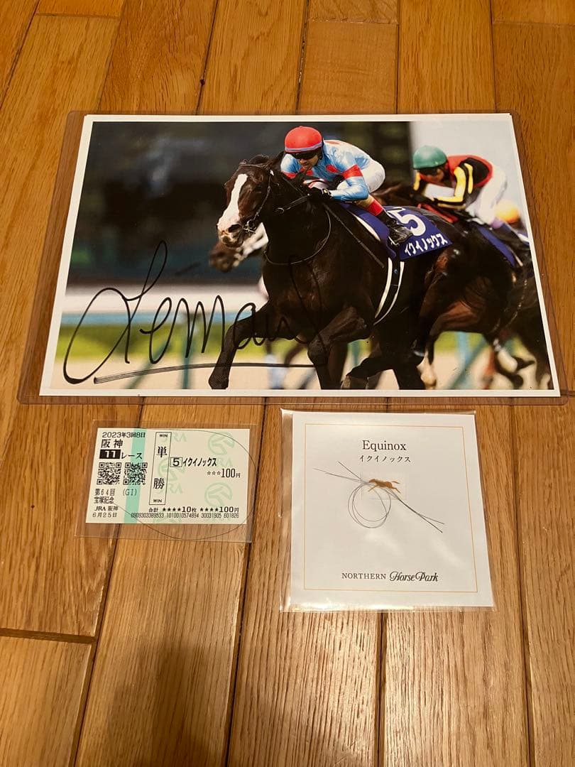 イクイノックス　鬣　たてがみ　宝塚記念　2022 C・ルメール騎手　直筆サイン