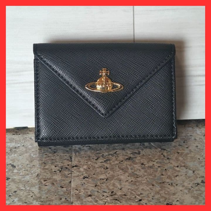 【新品未使用】ヴィヴィアンウエストウッド三つ折り財布　165VW748　ブラック