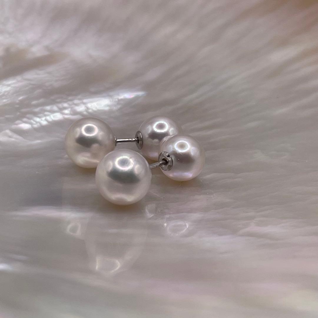 あこや真珠　ピアス　本真珠　バックパールキャッチ