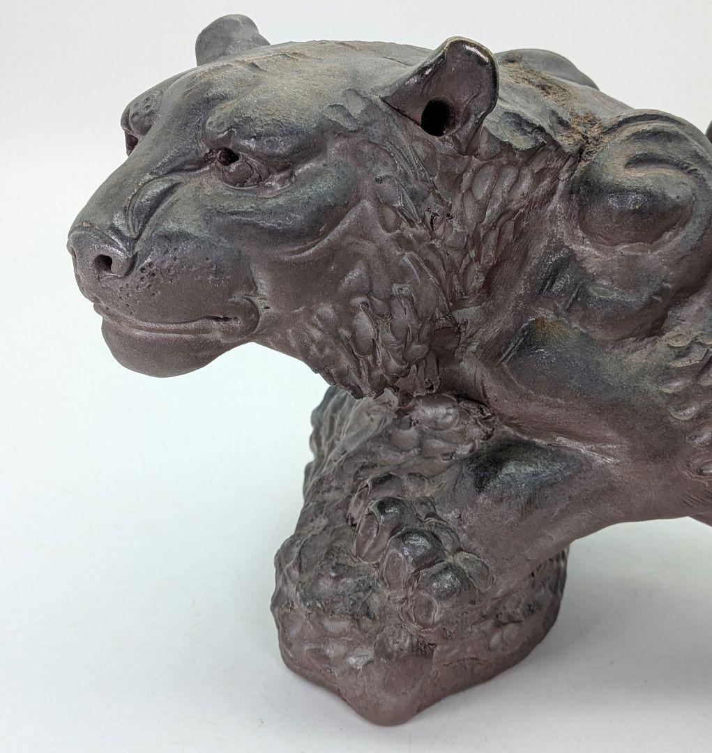 木村陶雲 備前焼 寅置物 虎 トラ Tiger 寅年 干支置物 細工物 縁起物