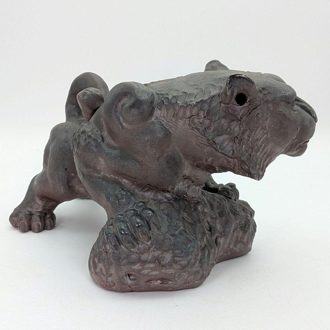 木村陶雲 備前焼 寅置物 虎 トラ Tiger 寅年 干支置物 細工物 縁起物