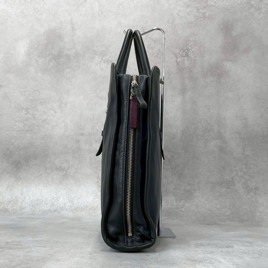 美品◯ポールスミス　オールレザー　ブリーフケース　ビジネスバッグ　A4収納可能