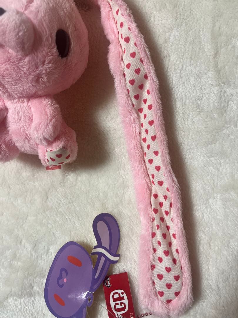 汎用うさぎ バレンタイン ぬいぐるみ ピンク ハート タグ付き