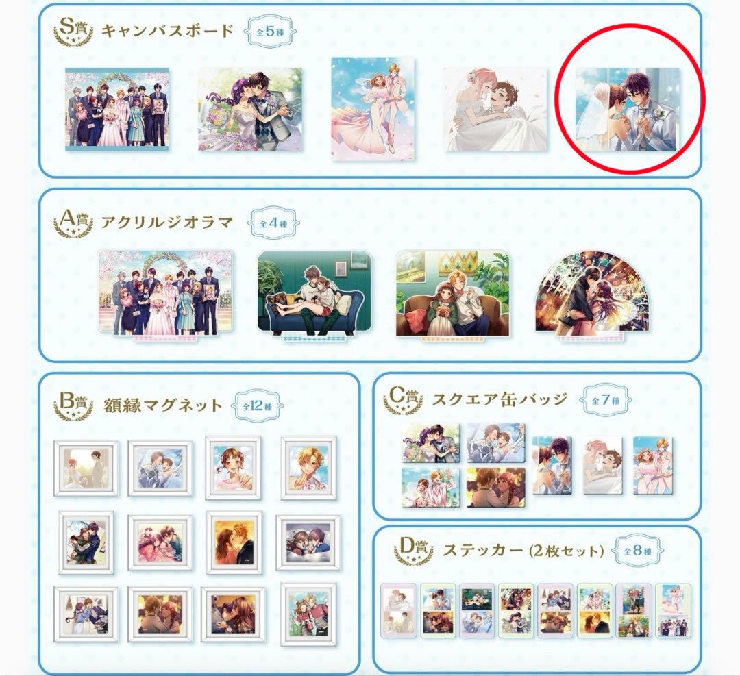 HoneyWorksオンラインくじ Sー5 キャンバスボード優＆夏樹