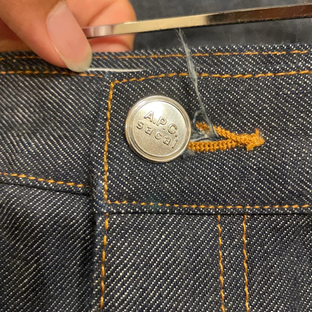 Sacai 21SS×A.P.C. サイドジッププリーツデニムスカート