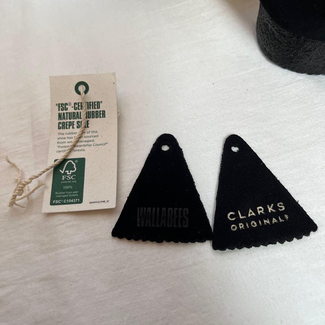 新品 CLARKS ワラビー ブラックスウェード 42