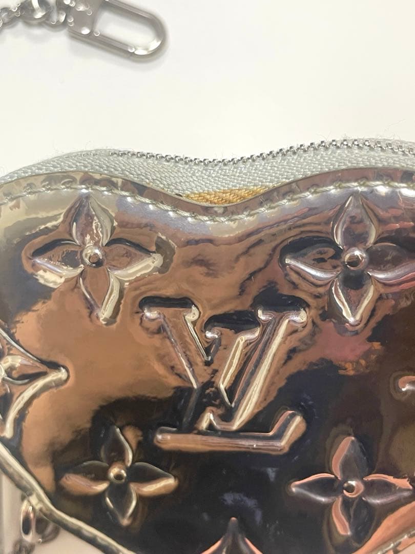 ルイヴィトン ケース　小銭入れ モノグラムミロワール ハート型