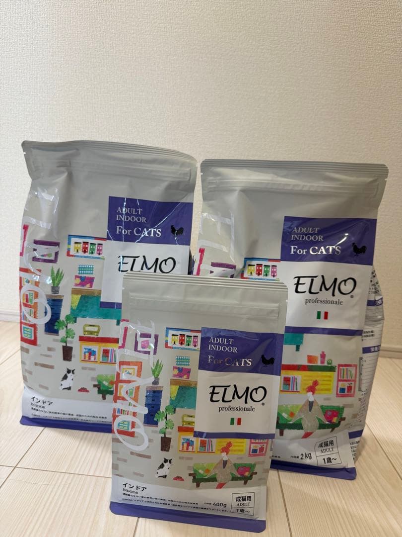 ELMO キャットフード アダルトインドア 6袋 8.8kg