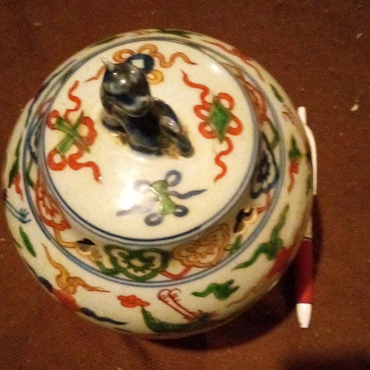 中国陶磁器　明朝万歴　香炉