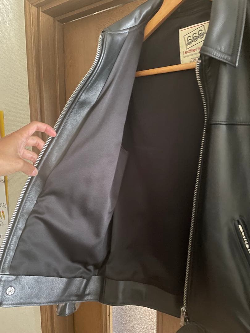 666 シングルライダースジャケット　LJM-9TF タイトフィット　牛革