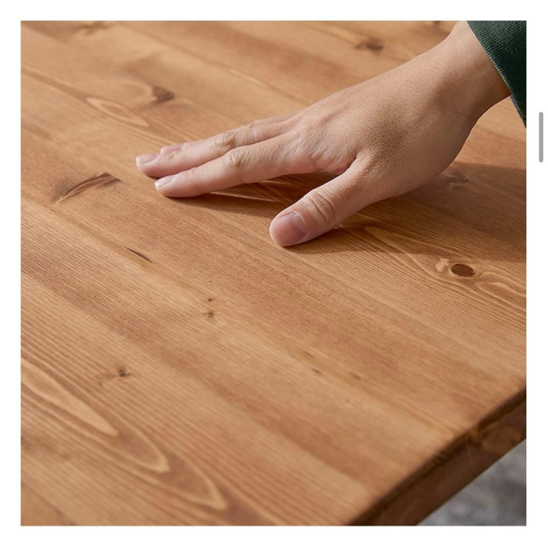 天然木ダイニングテーブル スチール脚