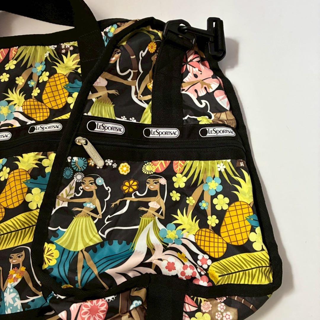 ハワイ限定　LeSportsac 　 ボストンバッグ　ショルダー　フラガール