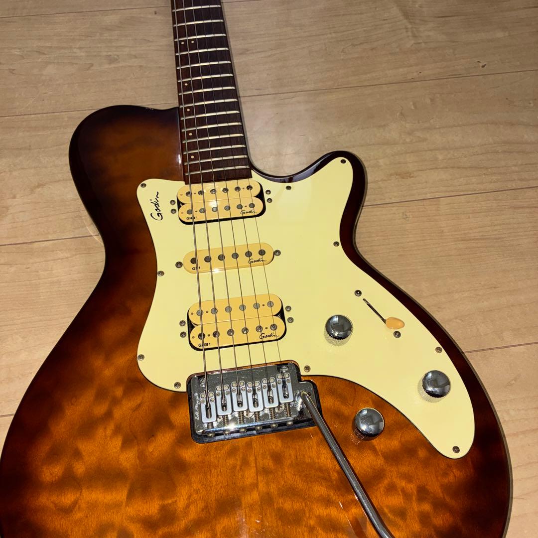 希少！！godin solidac ゴダンソリダック　ピエゾ内蔵 エレキギター